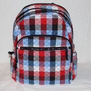Vera Bradley Campus Backpack in Patriotic Plaid NWT